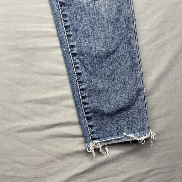 Universal Thread Women's Skinny Mid Rise Distressed Jeans 2/26R Raw Hem Stretch - Picture 6 of 16